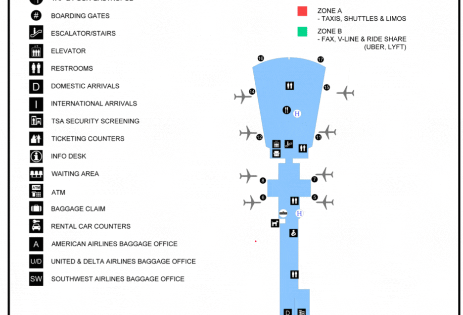 Fresno Yosemite International Airport (FAT) Pet Relief Areas